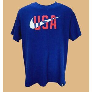 Nike Mens USA Big Swoosh T-Shirt Large Blue